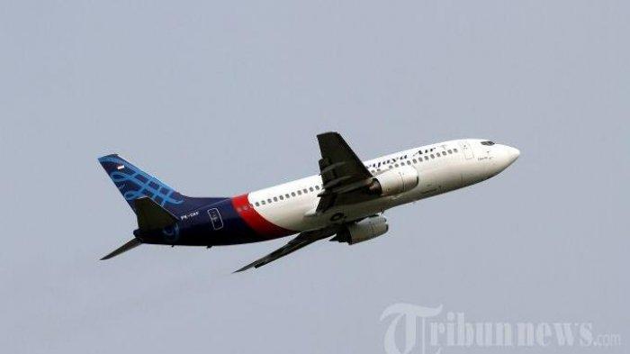 Ilustrasi Pesawat milik maskapai penerbangan nasional Sriwijaya Air.