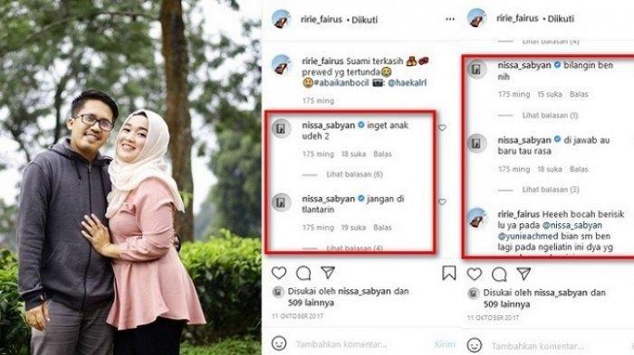 Komentar Nissa Sabyan di Instagram Ririe