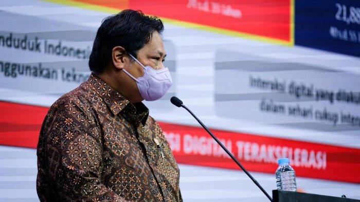 Menteri Koordinator Bidang Perekonomian Airlangga Hartarto dalam acara Founders Day – Peringatan Ulang Tahun Grup Ciputra ke-40, di Jakarta