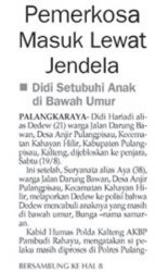 Dedew Tega Mencabuli Tetangganya Sendiri