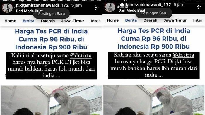 Nikita Mirzani bahas soal PCR di Jakarta minta diturunkan