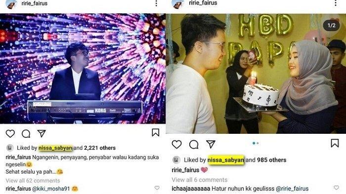 Nissa Sabyan berikan like di foto Ririe dan Ayus