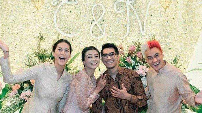 Paula Verhoeven hadiri pertunangan sang adik, Chelzea Verhoeven dengan Nail Fadhly bersama Baim Wong.