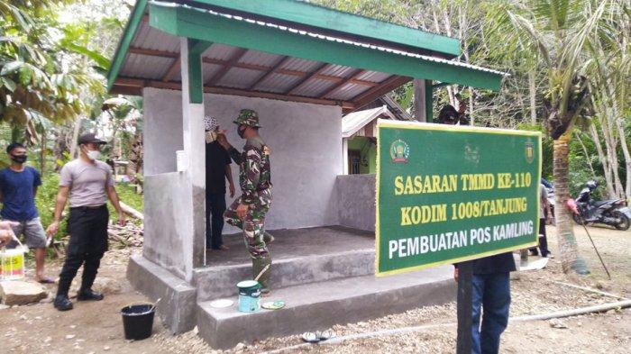 Pembuatan Poskamling, Salah satu sasaran Program TMMD 110 Kodim 1008/Tanjung.