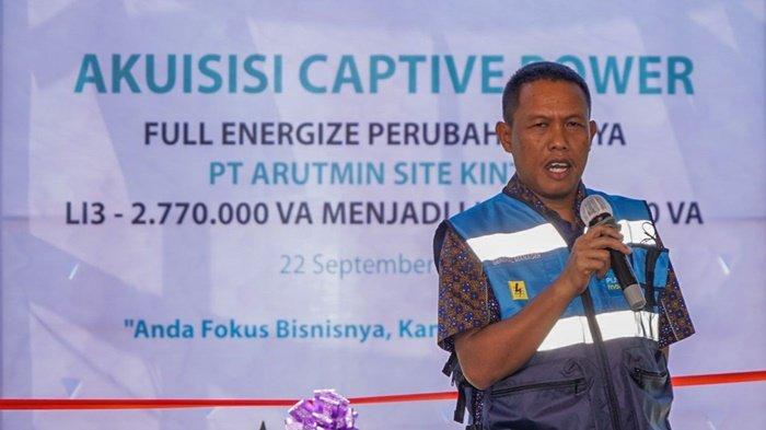 General Manager PT PLN UIW Kalselteng, Abdul Rohim dalam kegiatan peresmian PT Arutmin Indonesia Site Kintap secara resmi beralih 100 persen ke listrik yang dikelola PT PLN (Persero), Jumat (22/9/2022).