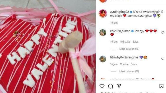 Postingan Ayu Ting Ting kala valentine.