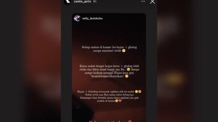 Postingan instagram stories Zaskia Gotik