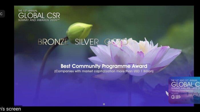 PT. Adaro Energy, Tbk kembali mendapatkan penghargaan di bidang CSR dalam ajang Global CSR Summit & Awards 2021