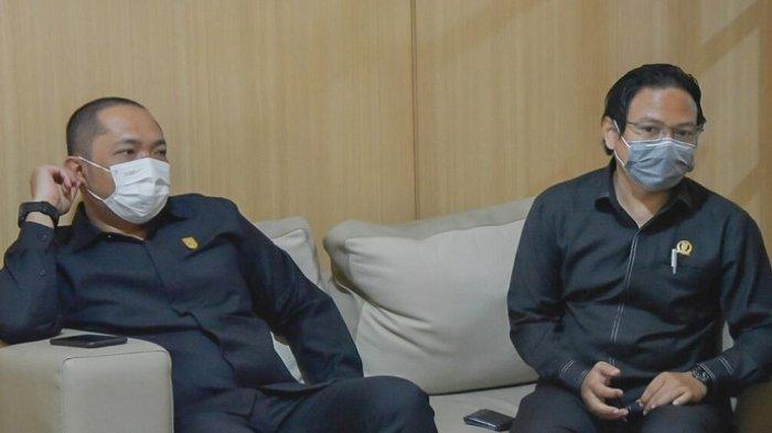 Rombongan DPRD Kalteng saat berkunjung ke DPRD Kalsel, Senin (19/4/2021).