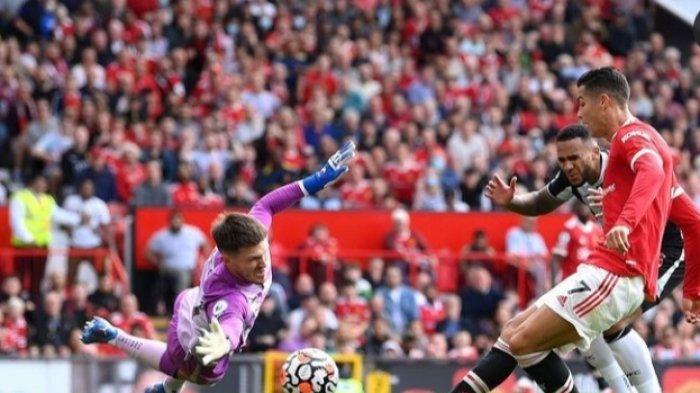 Cristiano Ronaldo saat menghadapi Newcastle united