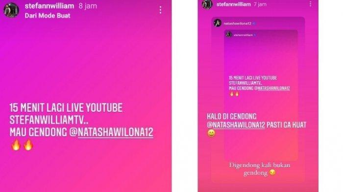 Story instagram Stefan William terbaru
