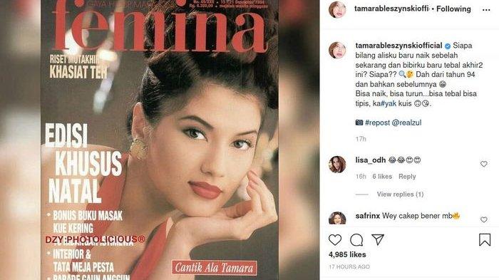 Pamer foto saat masih jadi langganan model sampul majalah, Tamara Bleszynski bahas alis naik dan bibir tebal hingga tuai komentar netizen.
