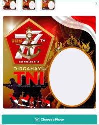 Twibbon HUT ke-77 TNI tahun 2022.