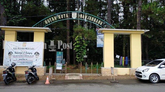 Wisata Kalsel. Hutan Pinus Mentaos terletak di Jalan Pangeran Suriansyah Ujung, Kelurahan Komet, Kota Banjarbaru, Provinsi Kalimantan Selatan, Rabu (30/6/2021).