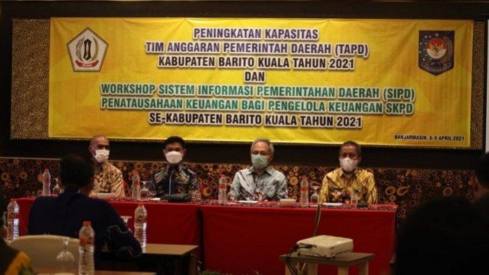 Workshop Sistem Informasi Pemerintahan Daerah (SIPD) se Batola, Selasa (6/4/2021).
