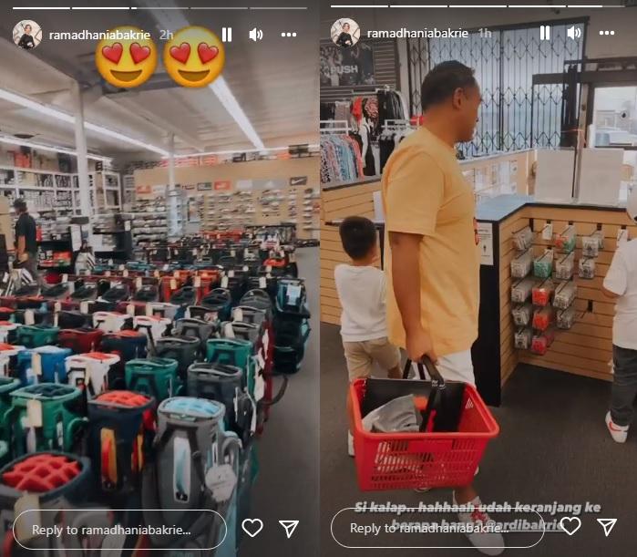 Nia Ramadhani dan Ardi Bakrie berbelanja di Amerika.