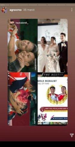 Tangkapan layar Insta Story Agnez Mo