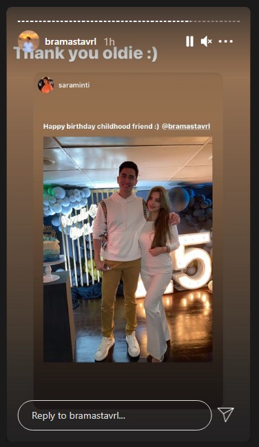 Aksi Verrell rangkul Sarah