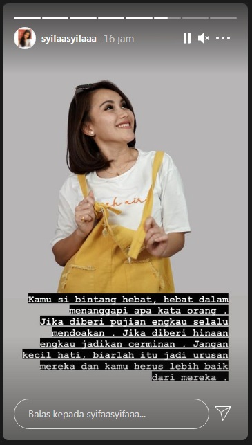 Ucapan Syifa Adik Ayu Ting Ting