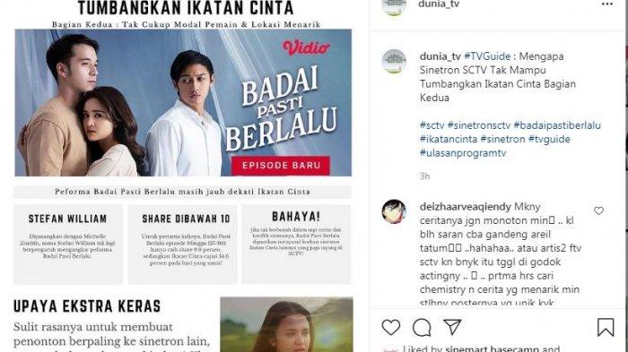 Performa Tak Bertambah, Badai Harus Lewat Diharapkan Disusul Sinetron Korban Ikatan Cinta