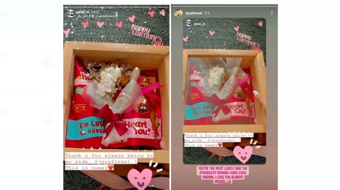 Kado valentine dari Wijaya Saputra alias Wijin kepada Gisella Anastasia, kekasihnya