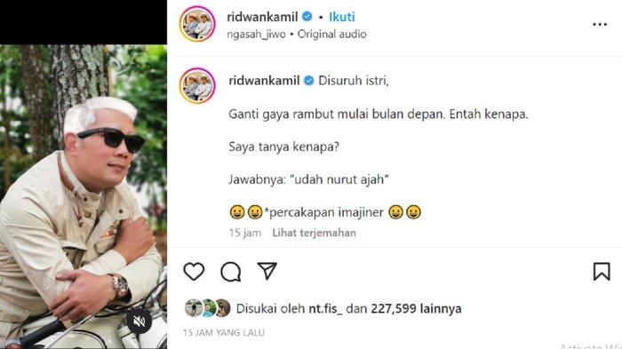 Ridwan Kamil dengan rambut putih