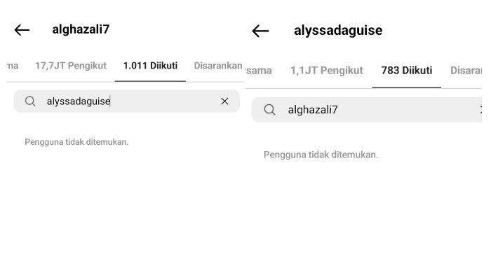 Al Ghazali dan Alyssa Daguise saling unfollow instagram
