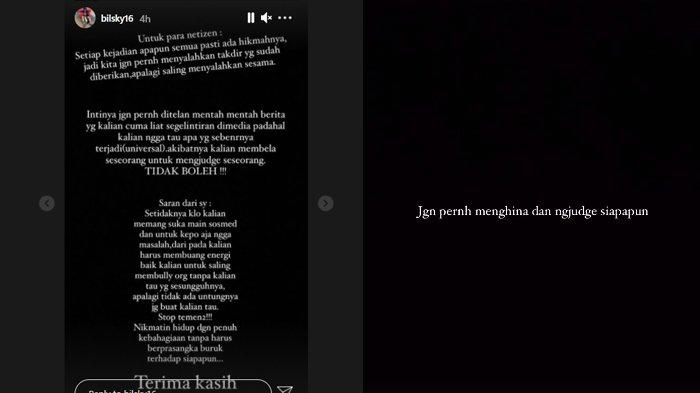 status Billy Syahputra di Insta Story-nya