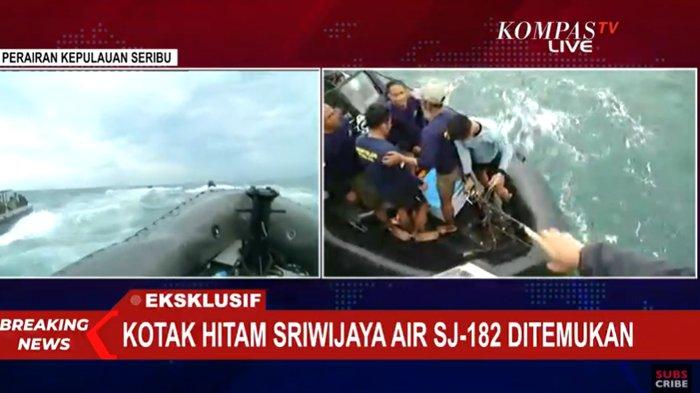Black box Sriwijaya Air SJ 182 telah ditemukan tim penyelam dari perairan Kepulauan Seribu