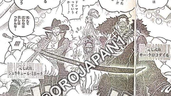 Manga One Piece 1058 akan menceritakan penyiksaan yang dialami Buggy oleh Mihawk dan Crocodile.