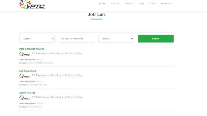 PT Pertamina Training & Consulting atau PTC membuka lowongan kerja terbaru untuk lulusan D3 dan S1.