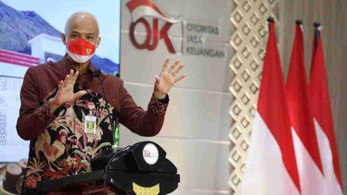 Ganjar dalam acara Peresmian Gedung Kantor OJK Purwokerto, di Jalan Gatot Subroto 46, Selasa (8/3).