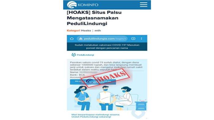Kepala Dinas Komunikasi dan Informatika (Kominfo) Kota Batam, Azril Apriansyah, mengingatkan masyarakat Kota Batam waspada dengan situs web mirip PeduliLindungi.
