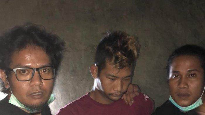 Tim unit Jatanras Polda Kepri, Jatanras Polresta Barelang dan Jatanras polres Tanjungpinang berhasil mengamankan pelaku pembunuhan Reni (kaus merah)