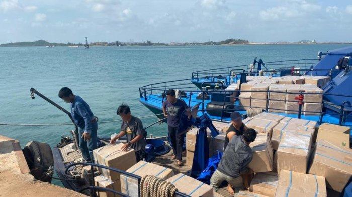 Barang bukti yang diamankan petugas Bea dan Cukai Batam dari KM Budi, Sabtu (20/2/2021)