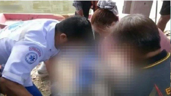 Ilustrasi - Beberapa orang tengah berusaha menyelamatkan pasangan remaja yang nekat lompat ke sungai karena hubunganya tidak direstui