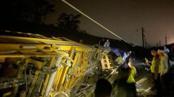Kecelakaan Kereta Cepat Jakarta Bandung di Kabupaten Bandung Barat (KBB) pada Minggu (18/12/2022).
