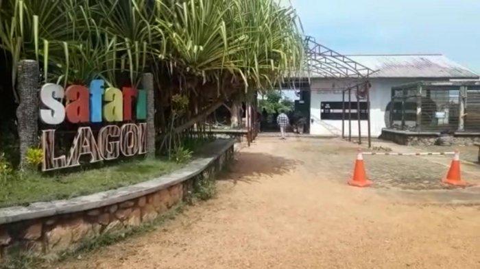 Potret pintu masuk menuju Taman Safari Lagoi, bagian destinasi wisata Bintan, Provinsi Kepri.