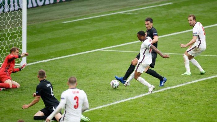 Pertemuan Timnas Inggris vs Jerman di babak 16 besar Euro 2020, Selasa (29/6/2021).
