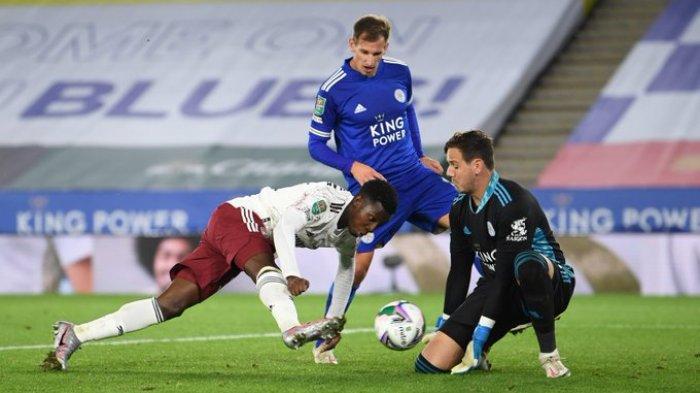 PIALA LIGA INGGRIS - Arsenal sukses menekuk Leicester City pada babak ketiga Piala Liga Inggris 2020-2021 atau Carabo Cup di Stadion King Power, Kamis (24/9/2020) dini hari WIB