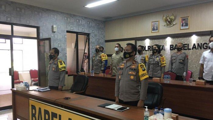 Kapolresta Barelang Kombes Pol Yos Guntur, SIK bersama sejumlah perwira Polresta Barelang mengikuti Video Conference Commander Wish Kapolri Jenderal Polisi Drs Listyo Sigit Prabowo M.Si, Kamis (28/1/2021) siang.