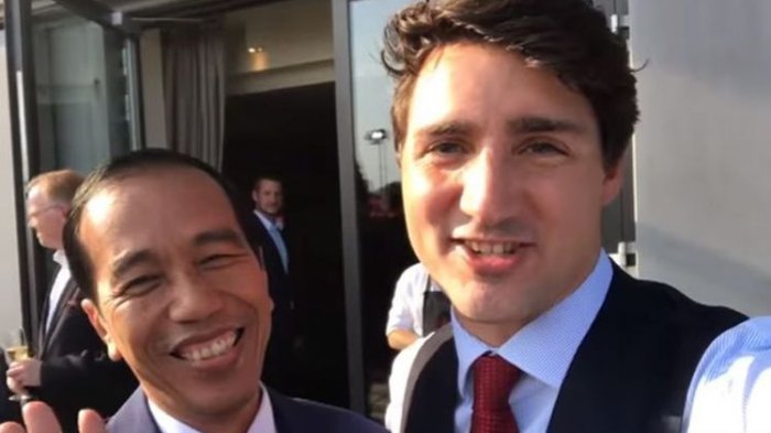 Presiden Jokowi nge-vlog bersama Perdana Menteri Kanada Justin Trudeau
