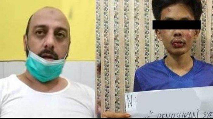 Kolase foto Syekh Ali Jaber dan Alfian, pelaku penusukan