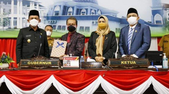 Paripurna agenda penyampaian Rancangan Peraturan Daerah (Ranperda) Rencana Pembangunan Jangka Menengah Daerah (RPJMD) Tahun 2021-2026 Provinsi Kepri oleh Gubernur, Ansar Ahmad, Senin (5/7).