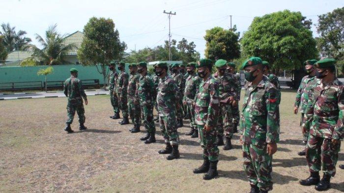 Prajurit TNI AD di Kodim 0317/TBK, Rabu (10/2/2021). Mereka merupakan remaja di Karimun yang lolos menjadi prajurit TNI Angkatan Darat.