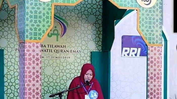 Sisca Wulandarisaat mengikuti event RRI MTQ Nasional mewakili Kepri, di Mataram, Nusa Tenggara Barat (NTB) pada tahun 2019.