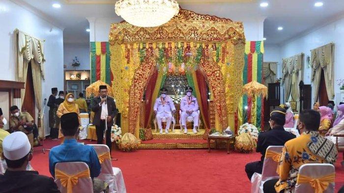 Tamu undangan penyambutan Bupati dan Wakil Bupati Karimun, Aunur Rafiq dan Anwar Hasyim.