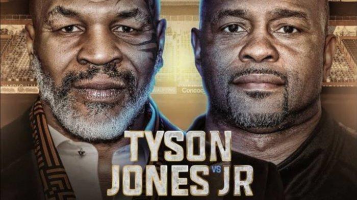 Poster promo duel Mike Tyson vs Roy Jones Jr
