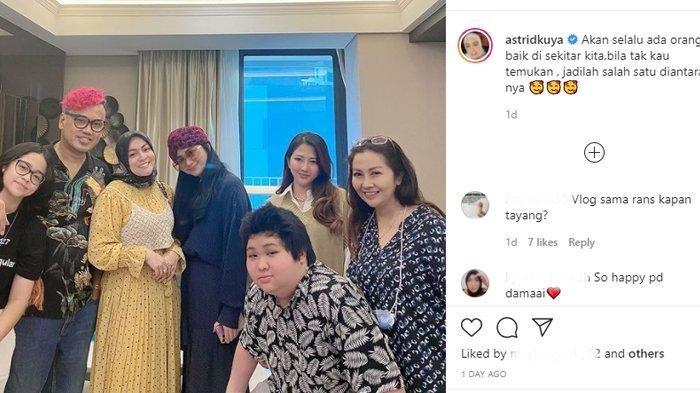 Unggahan Astrid Kuya, foto bareng Denise Chariesta.