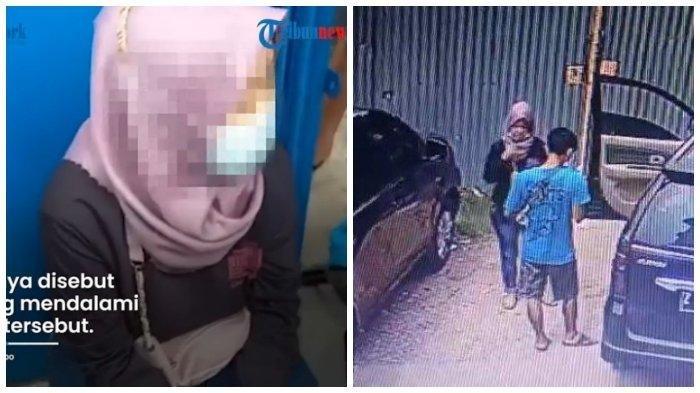 Tangkap layar video viral detik-detik seorang wanita buang bayinya di Bekasi.